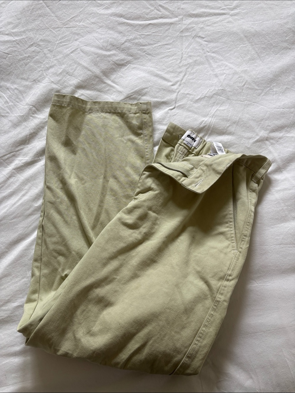 Obey Straight-Leg Pants in Light Green